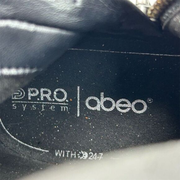 Abeo Women's Calla Black Ruched Leather Ankle Booties Size 7 Outside Zipper - Picture 13 of 15